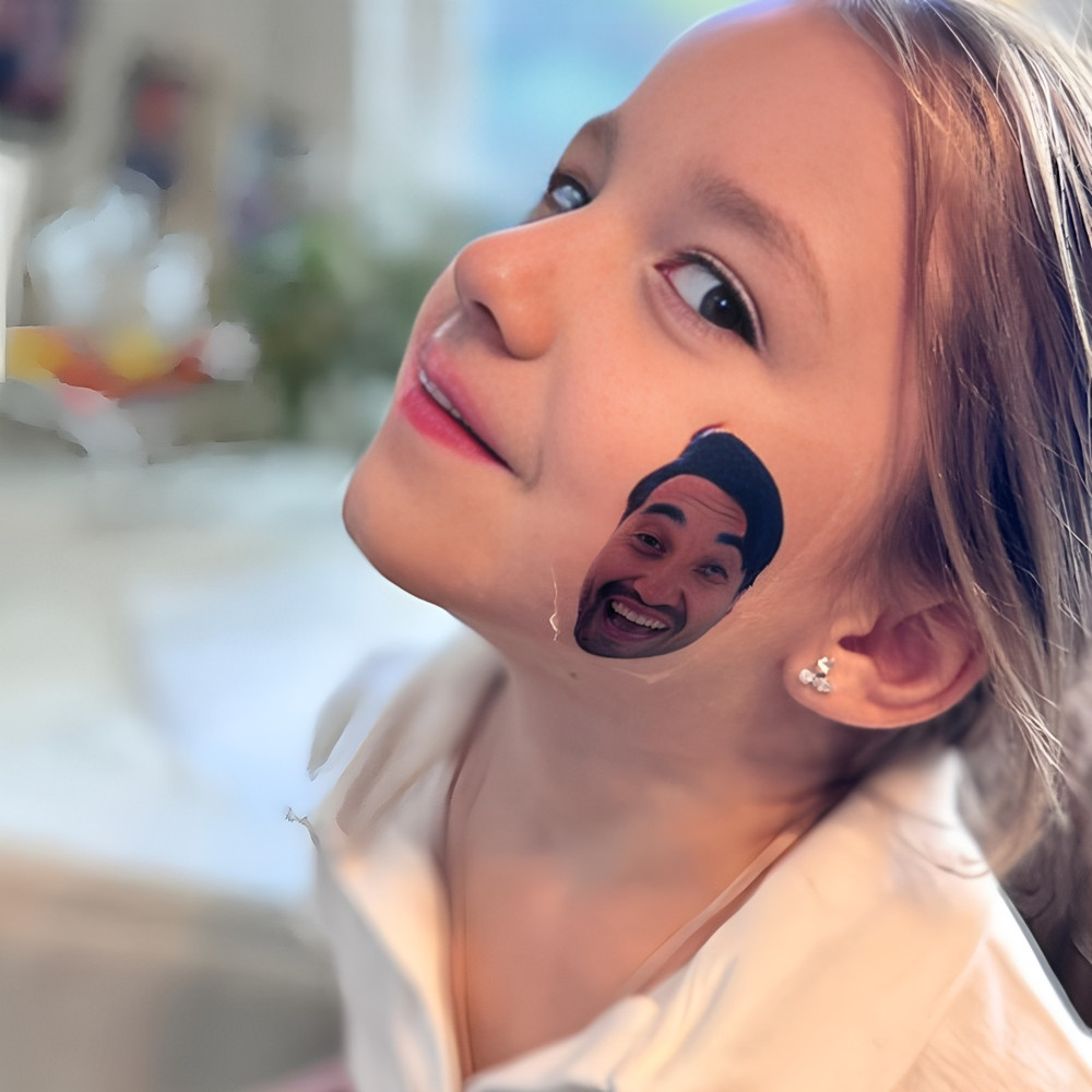 Pet Portrait Custom - Custom Face Temporary Tattoos, Grooms Photo