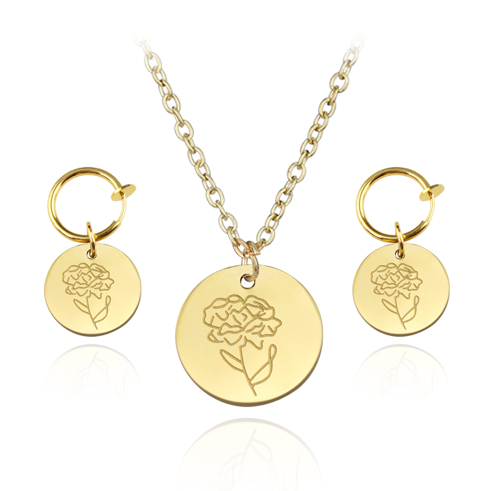 Birth Flower Necklace - New Arrival Stainless Steel Birth Month