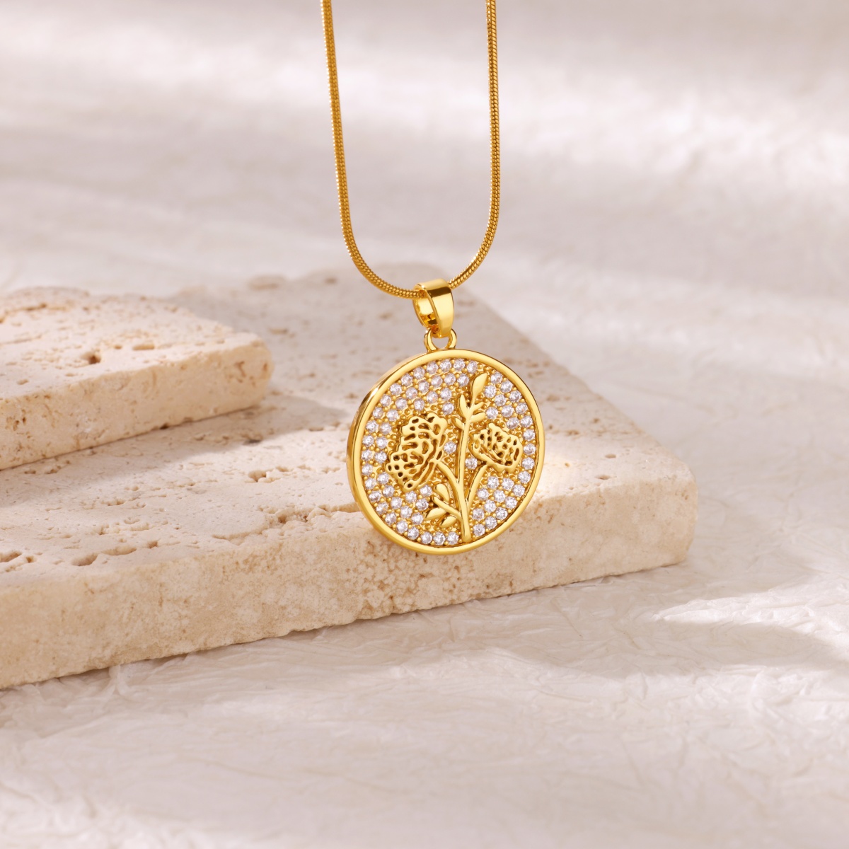 Zircon Flower Necklaces For Wo - Birth Flower Necklace review and price