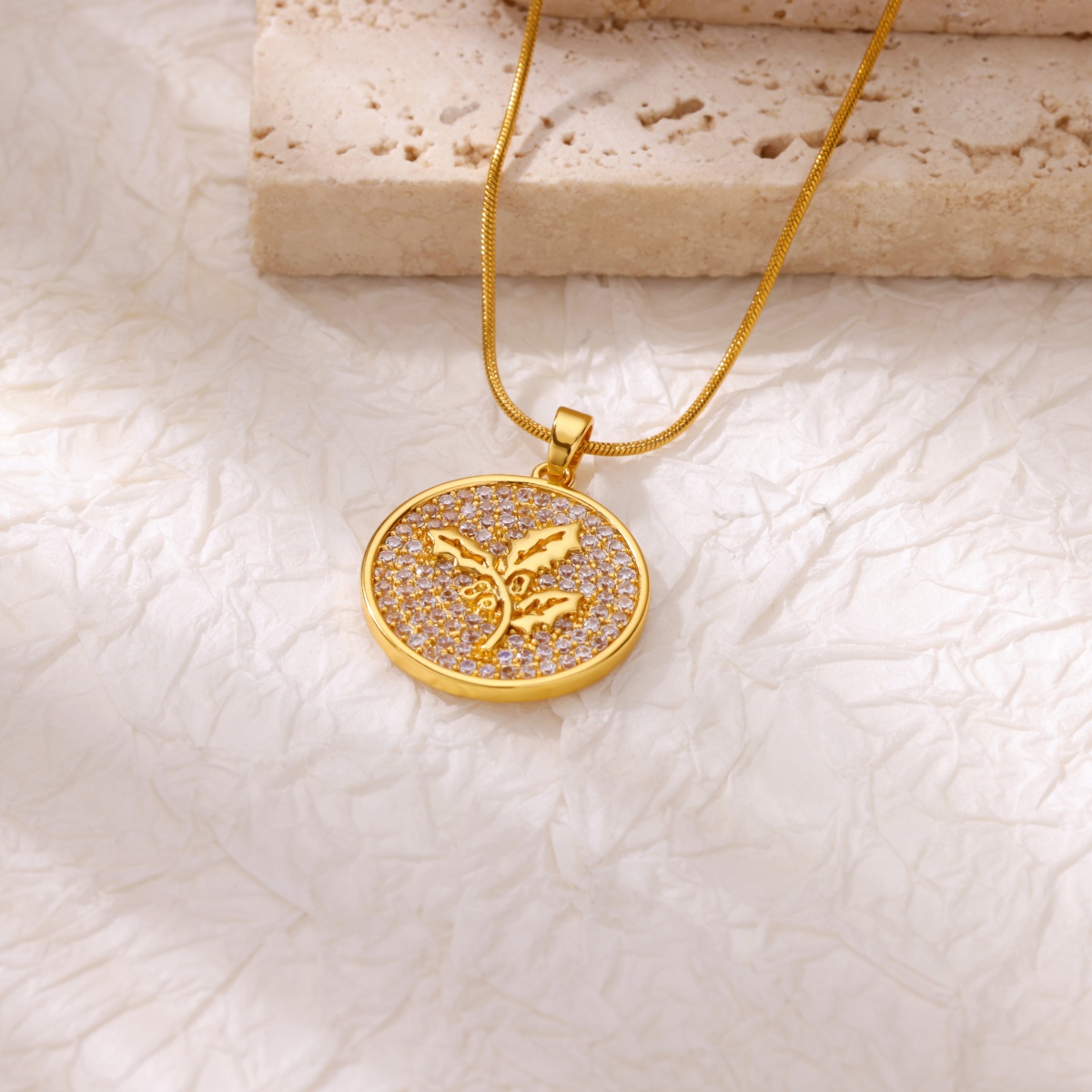 Zircon Flower Necklaces For Wo - Birth Flower Necklace review and price