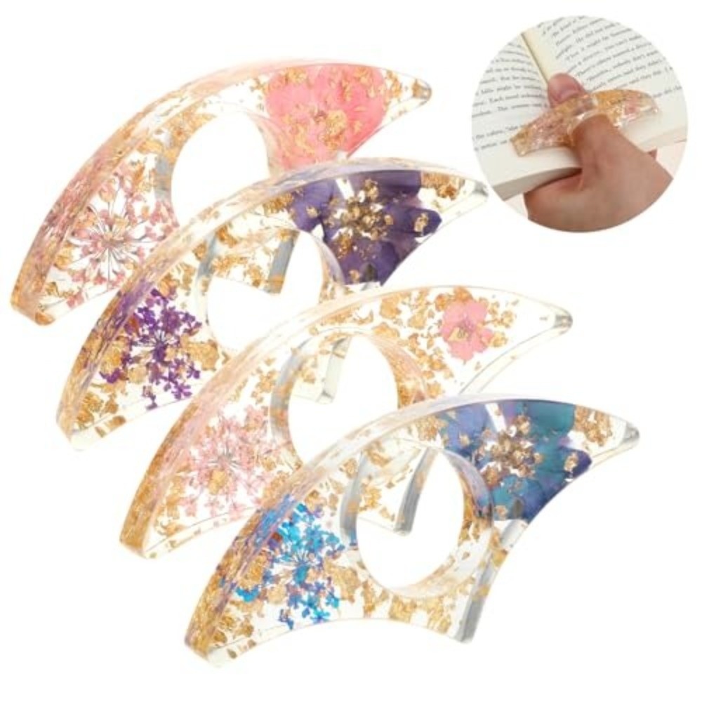 4PCS Gift Dried Flower Resin B - Dried Flower Bookmark review and price