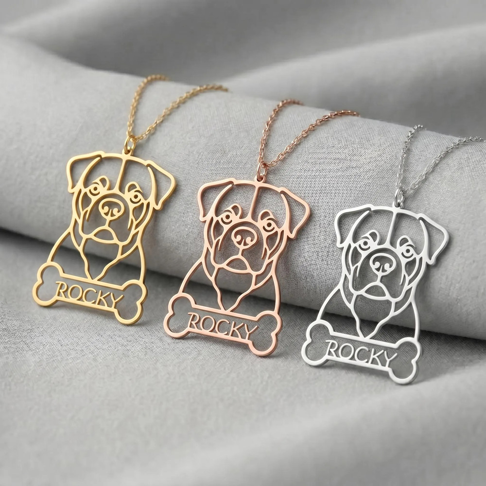 Personalized Custom Dog Breed  - Birth Flower Necklace review and price