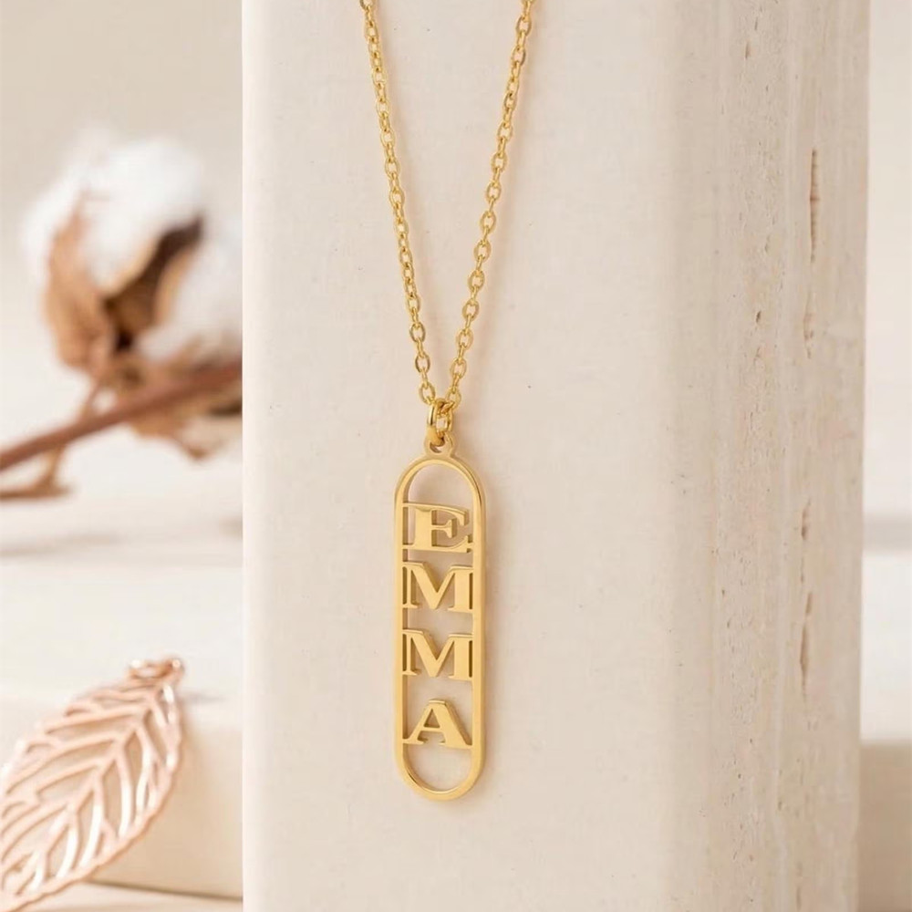Custom Dainty Vertical Name Ne - Birth Flower Necklace review and price