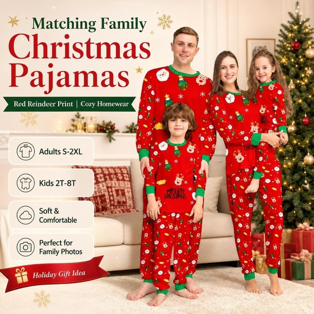 Long Sleeve Christmas Pyjamas  - Family Tree Print review and price