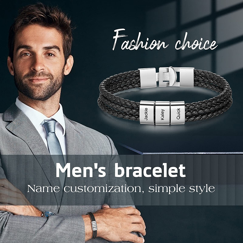 Custom Men Bracelets with Name - Coordinates Bracelet review and price