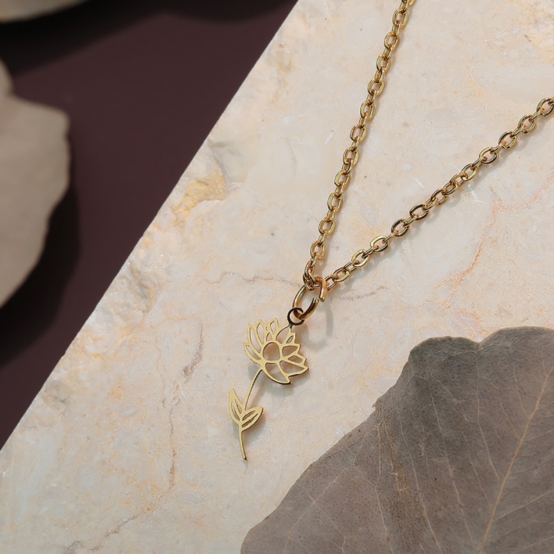 Cxwind Stainless Steel Birth M - Birth Flower Necklace review and price
