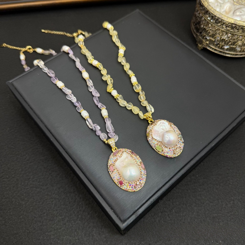 French Freshwater Pearl Crysta - Birth Flower Necklace review and price