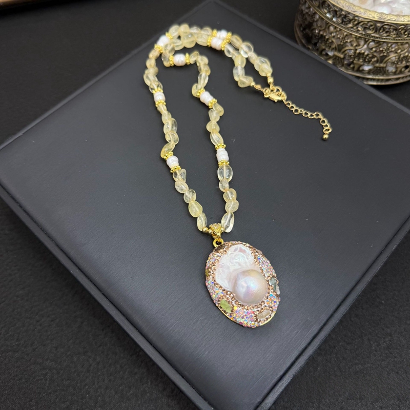 French Freshwater Pearl Crysta - Birth Flower Necklace review and price